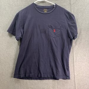 Polo Ralph Lauren Shirt Women Medium Navy Casual T Shirt Ladies